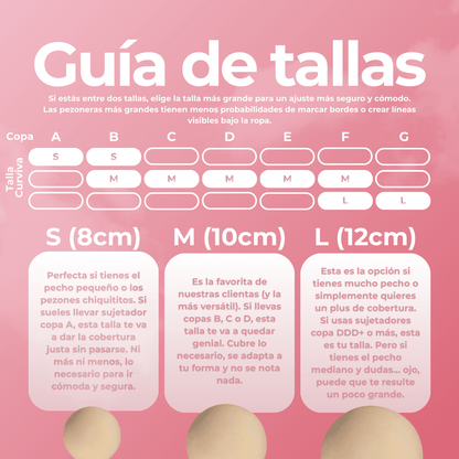 Pezoneras Círculos con Adhesivo - Curviva